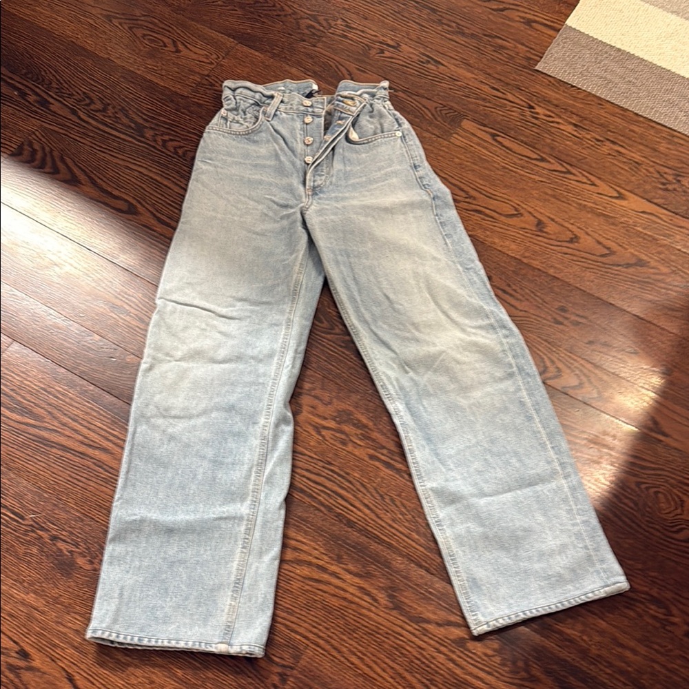 Citizens Of Humanity Light Blue High-Rise Straight Jeans